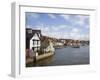 River Esk Harbour and Quayside Buildings of Old Town, Whitby, Yorkshire-Pearl Bucknall-Framed Photographic Print