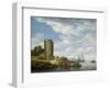 River Estuary with Watchtower-Salomon van Ruisdael or Ruysdael-Framed Giclee Print