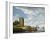 River Estuary with Watchtower-Salomon van Ruisdael or Ruysdael-Framed Giclee Print