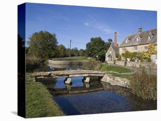 River Eye, Lower Slaughter Village, the Cotswolds, Gloucestershire, England, United Kingdom, Europe-Roy Rainford-Stretched Canvas