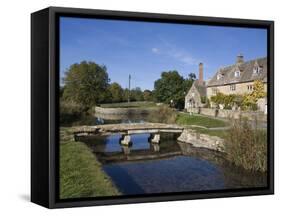 River Eye, Lower Slaughter Village, the Cotswolds, Gloucestershire, England, United Kingdom, Europe-Roy Rainford-Framed Stretched Canvas