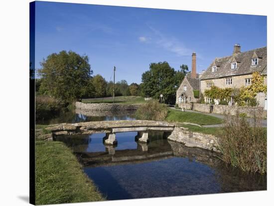 River Eye, Lower Slaughter Village, the Cotswolds, Gloucestershire, England, United Kingdom, Europe-Roy Rainford-Stretched Canvas