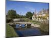 River Eye, Lower Slaughter Village, the Cotswolds, Gloucestershire, England, United Kingdom, Europe-Roy Rainford-Mounted Photographic Print