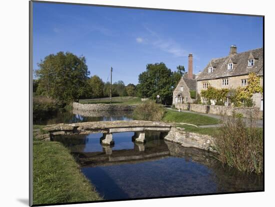 River Eye, Lower Slaughter Village, the Cotswolds, Gloucestershire, England, United Kingdom, Europe-Roy Rainford-Mounted Photographic Print