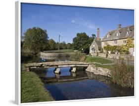 River Eye, Lower Slaughter Village, the Cotswolds, Gloucestershire, England, United Kingdom, Europe-Roy Rainford-Framed Photographic Print