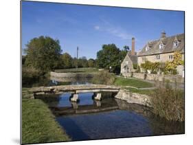 River Eye, Lower Slaughter Village, the Cotswolds, Gloucestershire, England, United Kingdom, Europe-Roy Rainford-Mounted Photographic Print