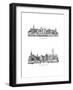 River Facade and Design for Old Paris, 1899-A Robida-Framed Giclee Print