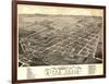 River Falls, Wisconsin - Panoramic Map-Lantern Press-Framed Art Print