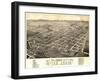 River Falls, Wisconsin - Panoramic Map-Lantern Press-Framed Art Print