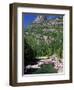 River Flowing Below Mountains-Neil Rabinowitz-Framed Photographic Print