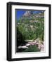 River Flowing Below Mountains-Neil Rabinowitz-Framed Photographic Print