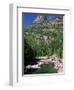 River Flowing Below Mountains-Neil Rabinowitz-Framed Photographic Print