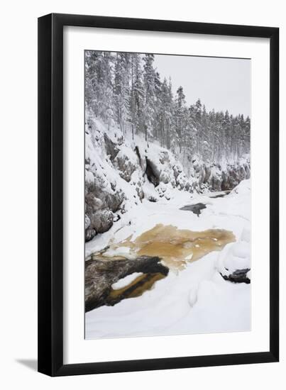 River Flowing in Snowy Winter Forest-Risto0-Framed Photographic Print