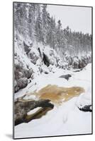 River Flowing in Snowy Winter Forest-Risto0-Mounted Photographic Print