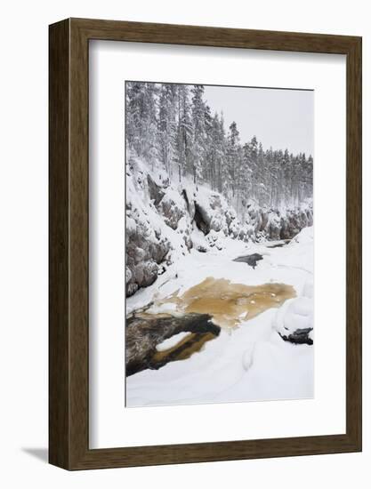 River Flowing in Snowy Winter Forest-Risto0-Framed Photographic Print