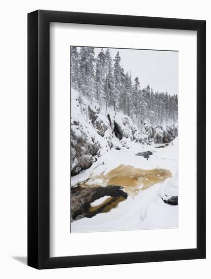 River Flowing in Snowy Winter Forest-Risto0-Framed Photographic Print