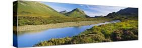 River Flowing on a Landscape, River Sligachan, Glen Sligachan, Isle of Skye, Scotland-null-Stretched Canvas