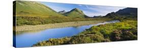 River Flowing on a Landscape, River Sligachan, Glen Sligachan, Isle of Skye, Scotland-null-Stretched Canvas