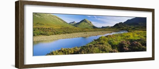 River Flowing on a Landscape, River Sligachan, Glen Sligachan, Isle of Skye, Scotland-null-Framed Photographic Print