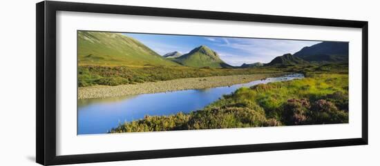 River Flowing on a Landscape, River Sligachan, Glen Sligachan, Isle of Skye, Scotland-null-Framed Photographic Print