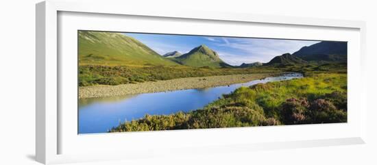 River Flowing on a Landscape, River Sligachan, Glen Sligachan, Isle of Skye, Scotland-null-Framed Photographic Print