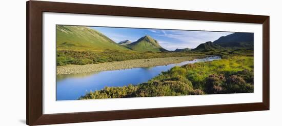 River Flowing on a Landscape, River Sligachan, Glen Sligachan, Isle of Skye, Scotland-null-Framed Photographic Print