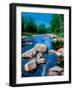 River flowing through a forest, Ausable River, Lake Placid, Adirondack Mountains, Essex County,...-null-Framed Photographic Print