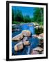 River flowing through a forest, Ausable River, Lake Placid, Adirondack Mountains, Essex County,...-null-Framed Photographic Print