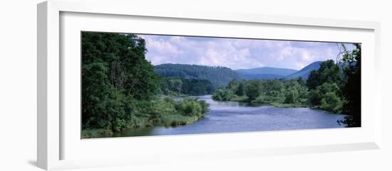 River Flowing Through a Forest, Delaware River, Delaware County, New York State, USA-null-Framed Photographic Print