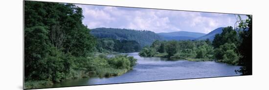 River Flowing Through a Forest, Delaware River, Delaware County, New York State, USA-null-Mounted Photographic Print