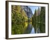 River Flowing Through a Forest, Merced River, Yosemite Valley, Yosemite National Park, Californi...-null-Framed Photographic Print