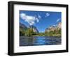 River Flowing Through a Forest, Merced River, Yosemite Valley, Yosemite National Park, Californi...-null-Framed Photographic Print