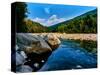 River flowing through a forest, Swift River, Kancamagus Highway, White Mountain National Forest...-null-Stretched Canvas