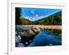 River flowing through a forest, Swift River, Kancamagus Highway, White Mountain National Forest...-null-Framed Photographic Print