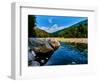 River flowing through a forest, Swift River, Kancamagus Highway, White Mountain National Forest...-null-Framed Photographic Print