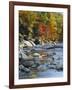 River Flowing Through Forest in Autumn, North Fork, Potomac State Forest, Maryland, USA-Adam Jones-Framed Photographic Print