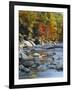 River Flowing Through Forest in Autumn, North Fork, Potomac State Forest, Maryland, USA-Adam Jones-Framed Photographic Print