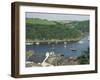 River Fowey and Forest Area of Hall Walk, Q Monument Visible Through Trees, Cornwall, England-Ken Gillham-Framed Photographic Print