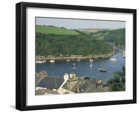 River Fowey and Forest Area of Hall Walk, Q Monument Visible Through Trees, Cornwall, England-Ken Gillham-Framed Photographic Print