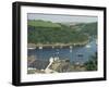 River Fowey and Forest Area of Hall Walk, Q Monument Visible Through Trees, Cornwall, England-Ken Gillham-Framed Photographic Print