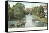 River from Mill Bridge, San Antonio, Texas-null-Framed Stretched Canvas