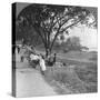 River Front and Bank, Bhamo, Burma, 1908-null-Stretched Canvas