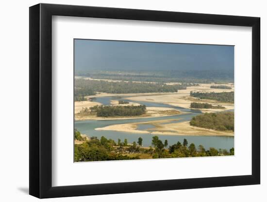 River Ganges Emerging from Himalayas at Haridwar-Tony Waltham-Framed Photographic Print