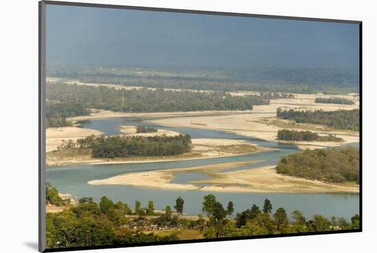 River Ganges Emerging from Himalayas at Haridwar-Tony Waltham-Mounted Photographic Print