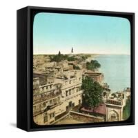 River Ganges from the Aurangzeb Mosque, Benares, India, Late 19th or Early 20th Century-null-Framed Stretched Canvas