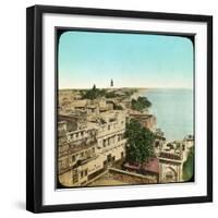 River Ganges from the Aurangzeb Mosque, Benares, India, Late 19th or Early 20th Century-null-Framed Giclee Print