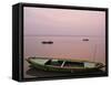 River Ganges (Ganga) at Sunrise, Varanasi (Benares), Uttar Pradesh, India, Asia-Jochen Schlenker-Framed Stretched Canvas