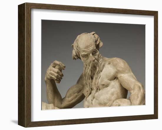 River God, 1755 (Terracotta)-Jean-jacques Caffieri-Framed Giclee Print