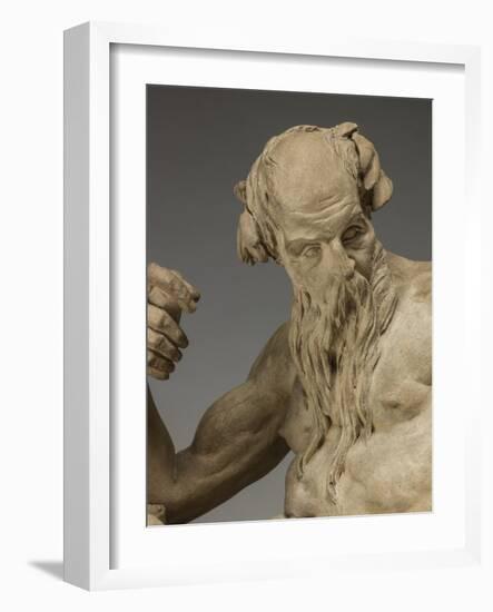 River God, 1755 (Terracotta)-Jean-jacques Caffieri-Framed Giclee Print