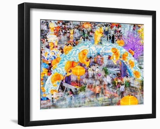 River Hongbao Decorations for Chinese New Year Celebrations at Marina Bay, Singapore-Gavin Hellier-Framed Photographic Print